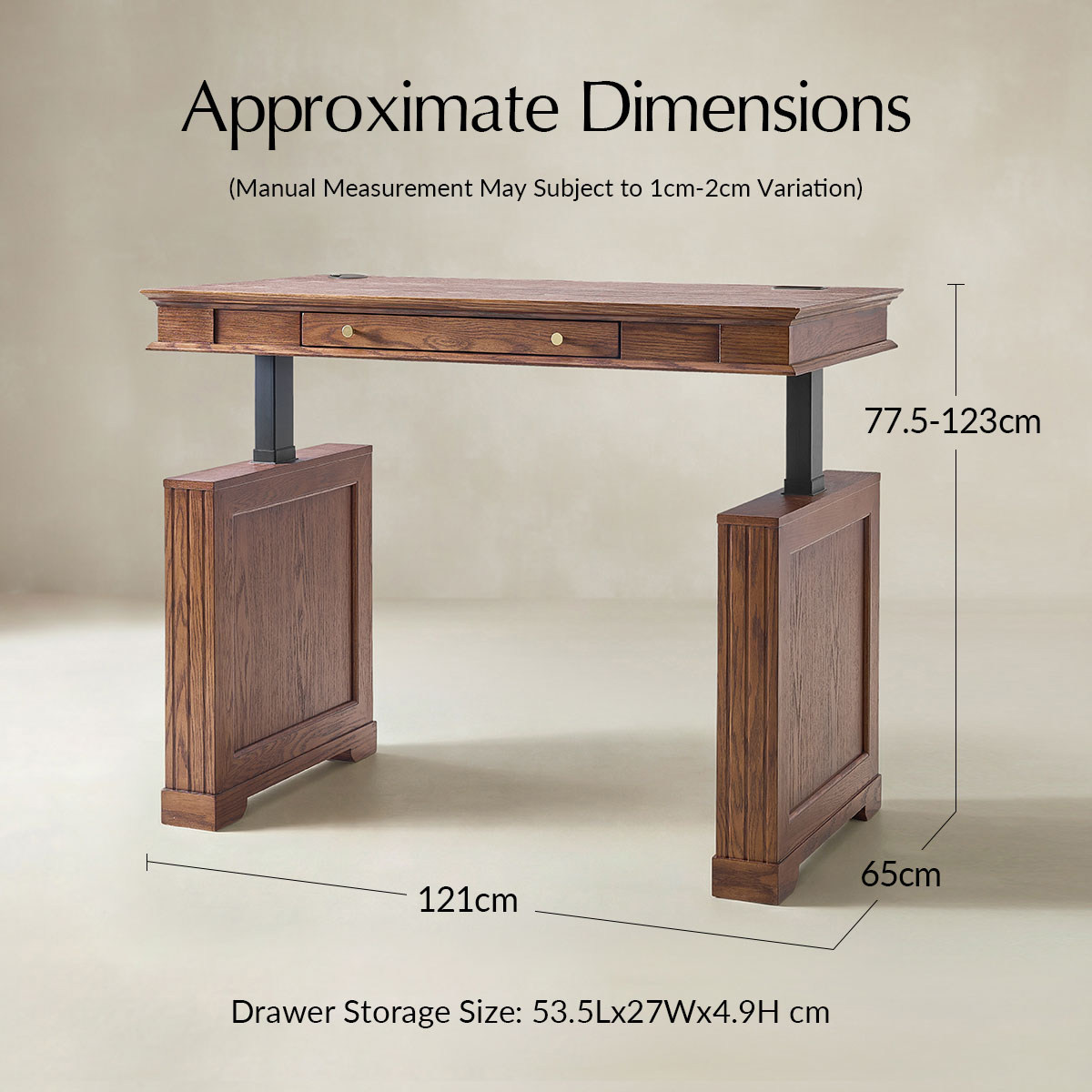 Julia Farmhouse  Electric Adjustable Standing Desk