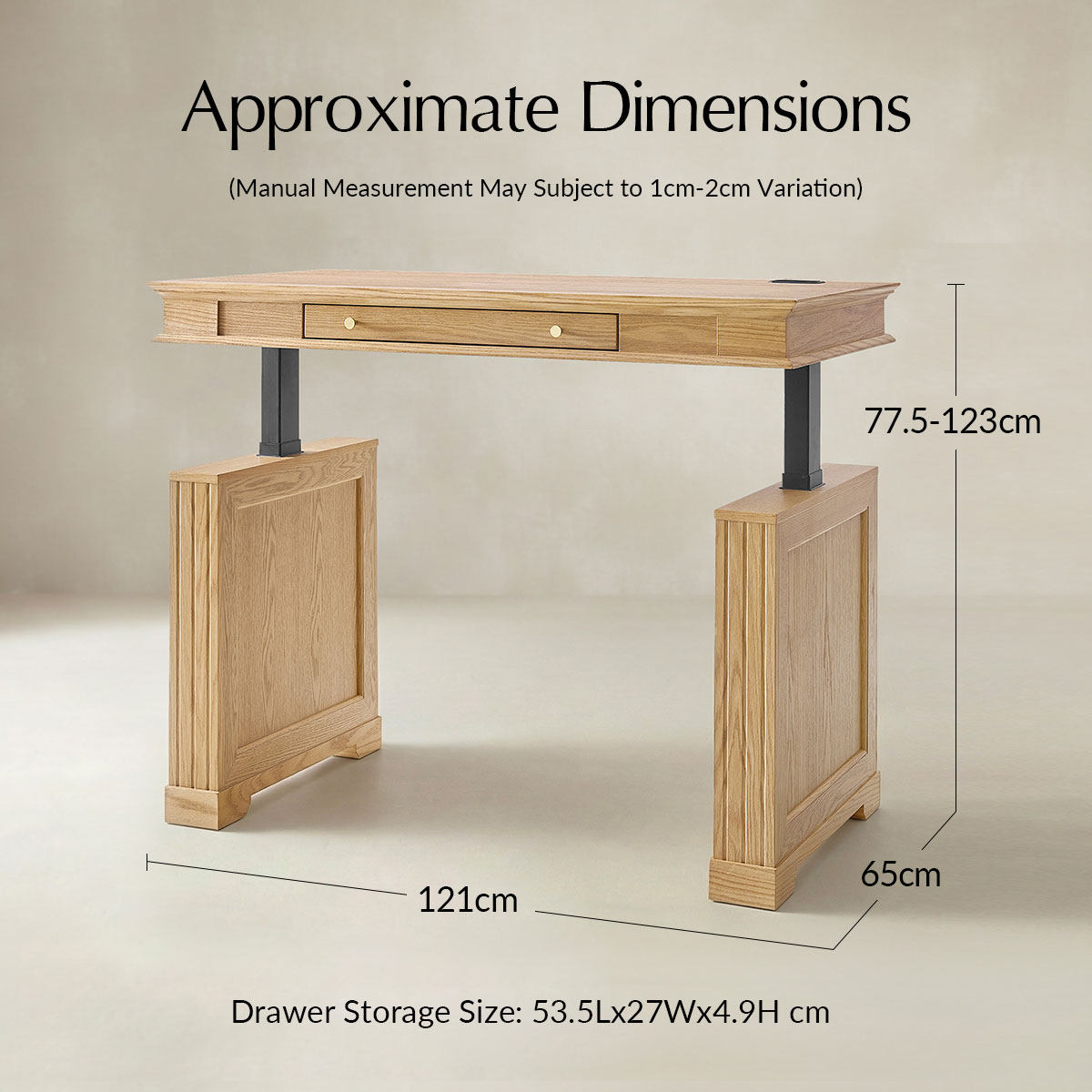 Julia Farmhouse  Electric Adjustable Standing Desk