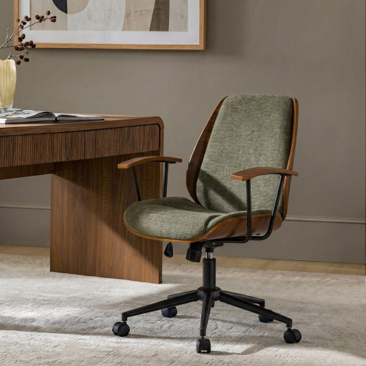 Alina Adjustable Height Solid Wood Rocking Office Chair