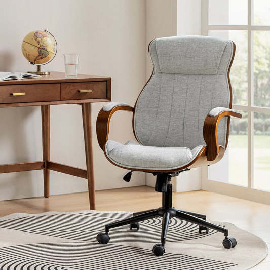 Amparo Adjustable Ergonomic Office Chair with Padded Arms