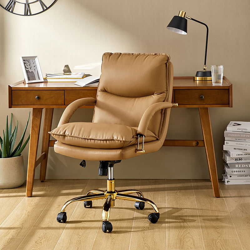 Sandy Swivel Office Chair with Armrests - HULALA HOME