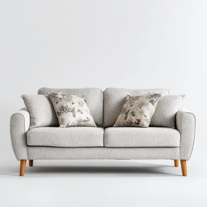 Sofá lineal tela 185x86x88 cm beige diseño contemporáneo-Homigopad