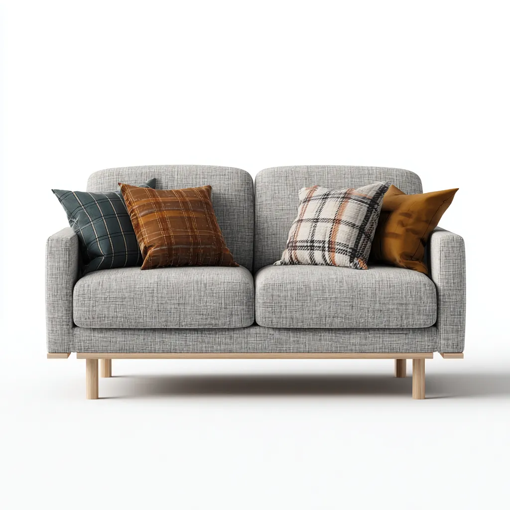 Sofá lineal tela 183x85x88 cm gris diseño contemporáneo-Homigopad