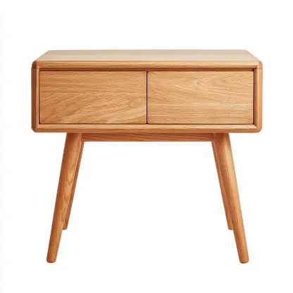 Mesa de centro de madera 78x45x50 cm - beige - diseño escandinavo-Homigopad