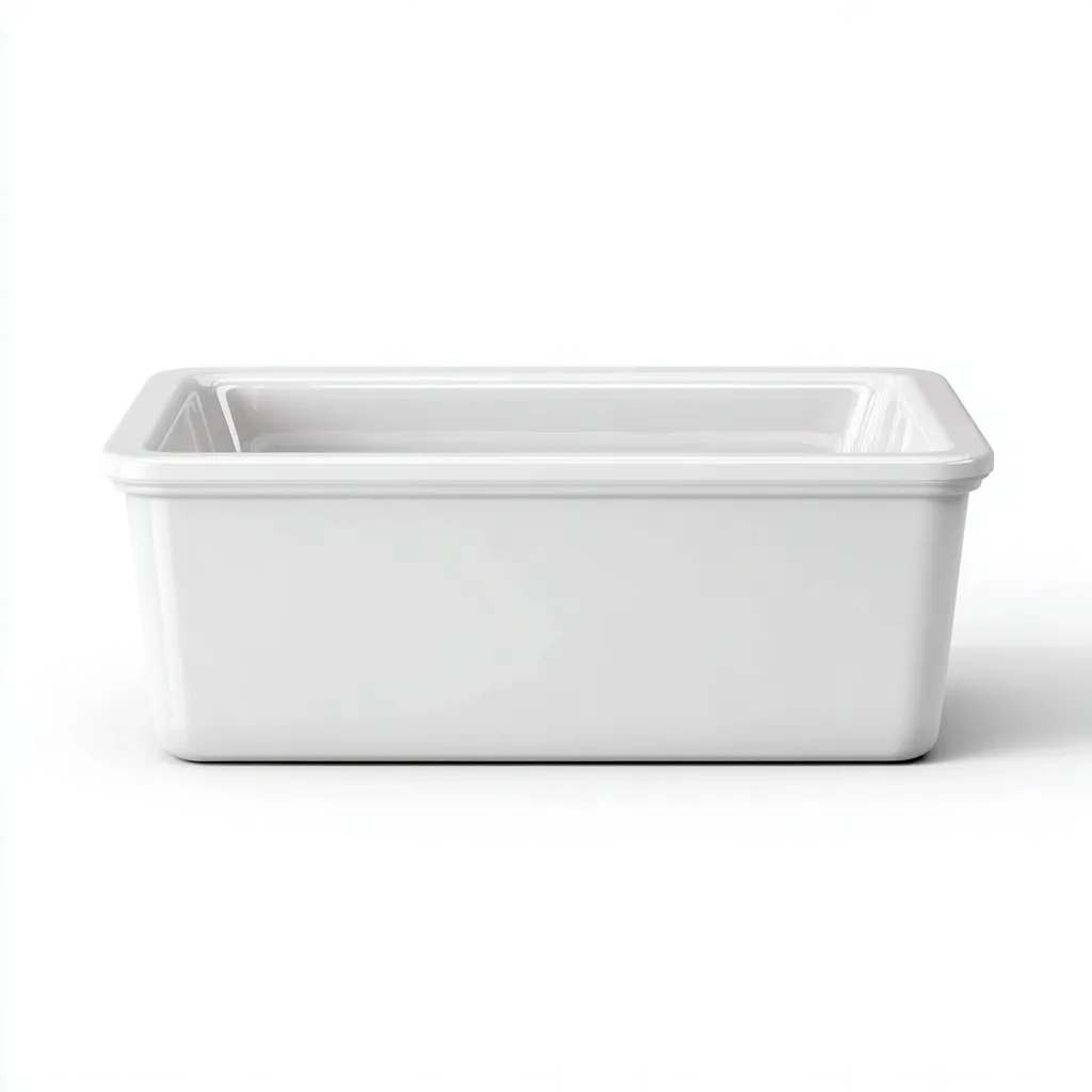 Bañera rectangular - acrílico - 160x75x55 cm - blanco - estilo minimalista-Homigopad