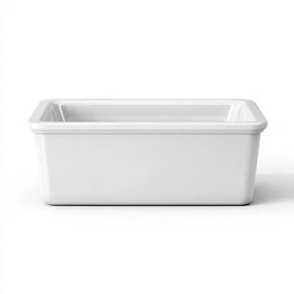 Bañera rectangular - acrílico - 160x75x55 cm - blanco - estilo minimalista-Homigopad