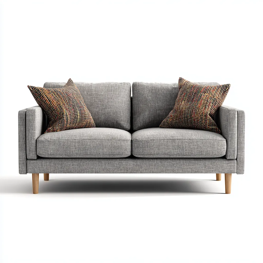 Sofá lineal tela 180x84x87 cm gris diseño contemporáneo-Homigopad