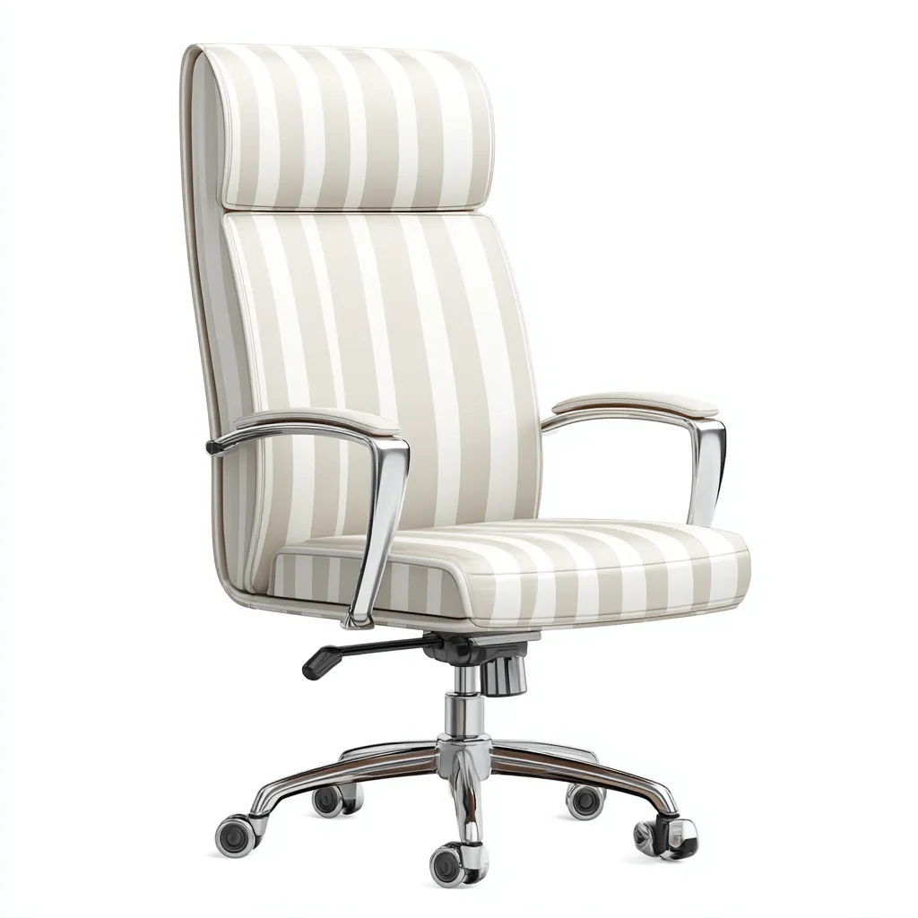 Silla de oficina - tapizado en tela - 65x65x120 cm - blanco-beige - diseño moderno-Homigopad