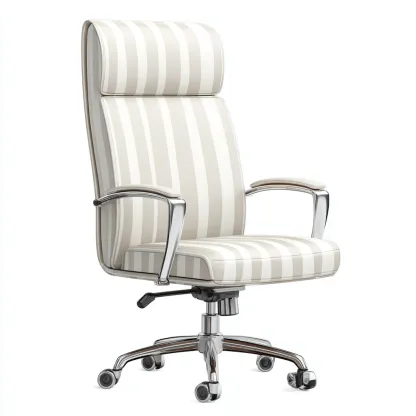 Silla de oficina - tapizado en tela - 65x65x120 cm - blanco-beige - diseño moderno-Homigopad