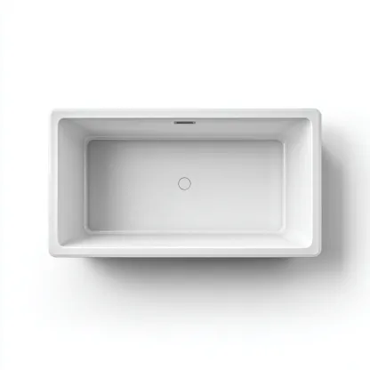 Bañera acrílica 170x75x55 cm - blanco - diseño rectangular moderno-Homigopad