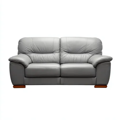 Sofá lineal piel sintética 180x90x88 cm gris estilo clásico-Homigopad