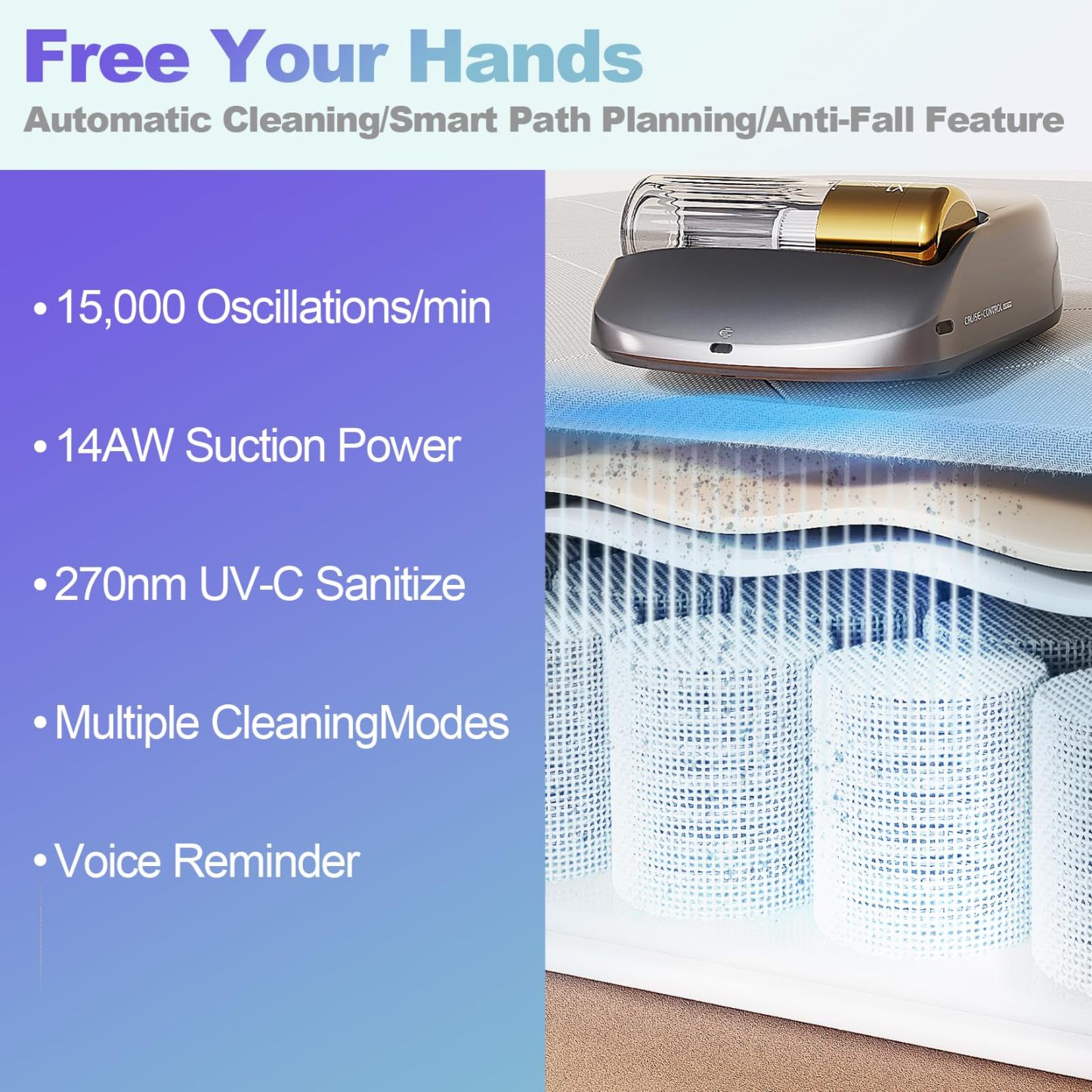 Fully Automatic Intelligent Anti-Mite Vacuum Cleaner