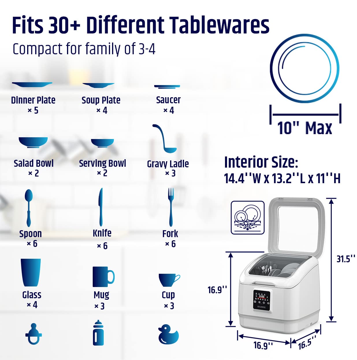 Countertop Smart Dishwasher