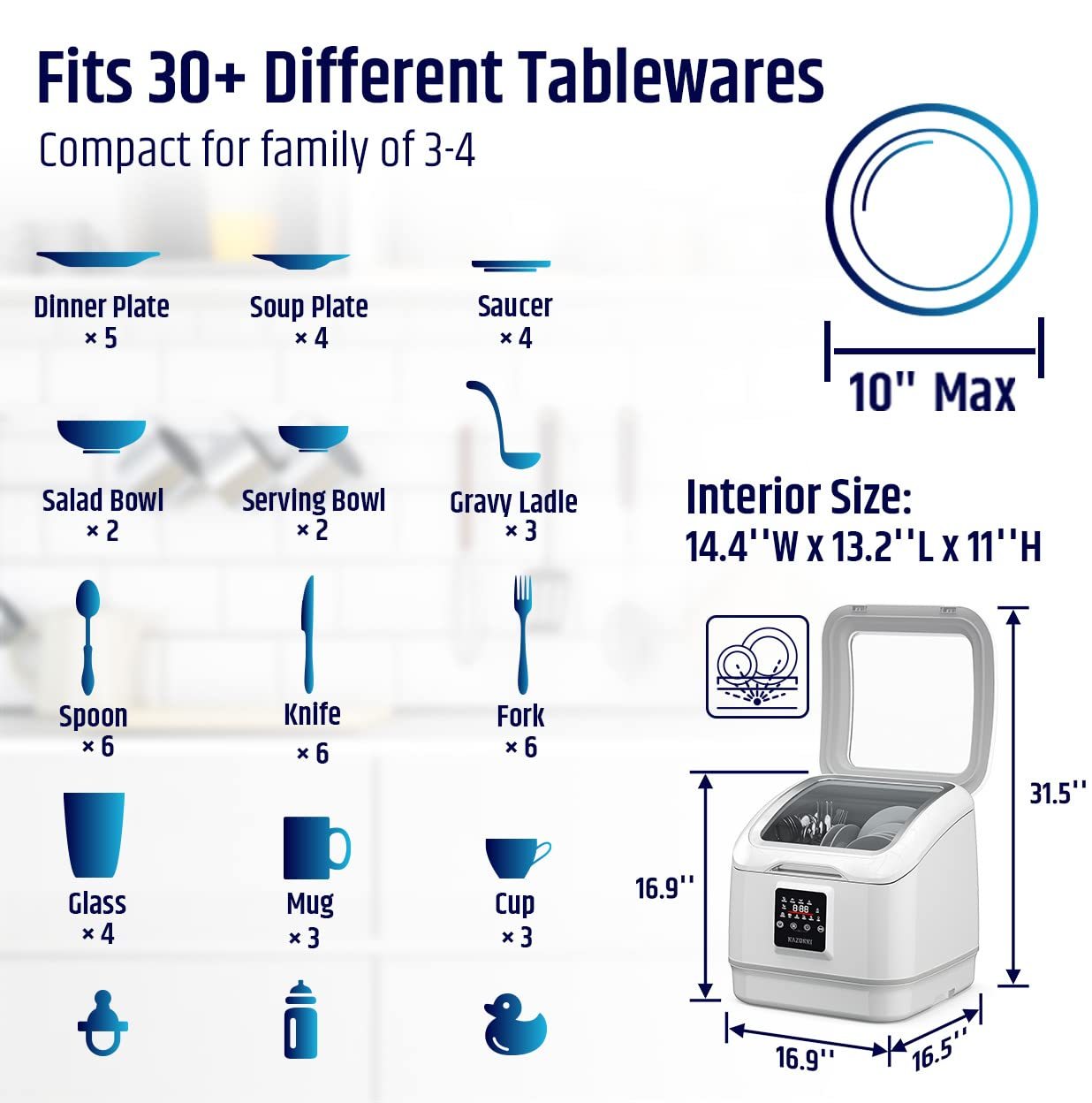 Countertop Smart Dishwasher
