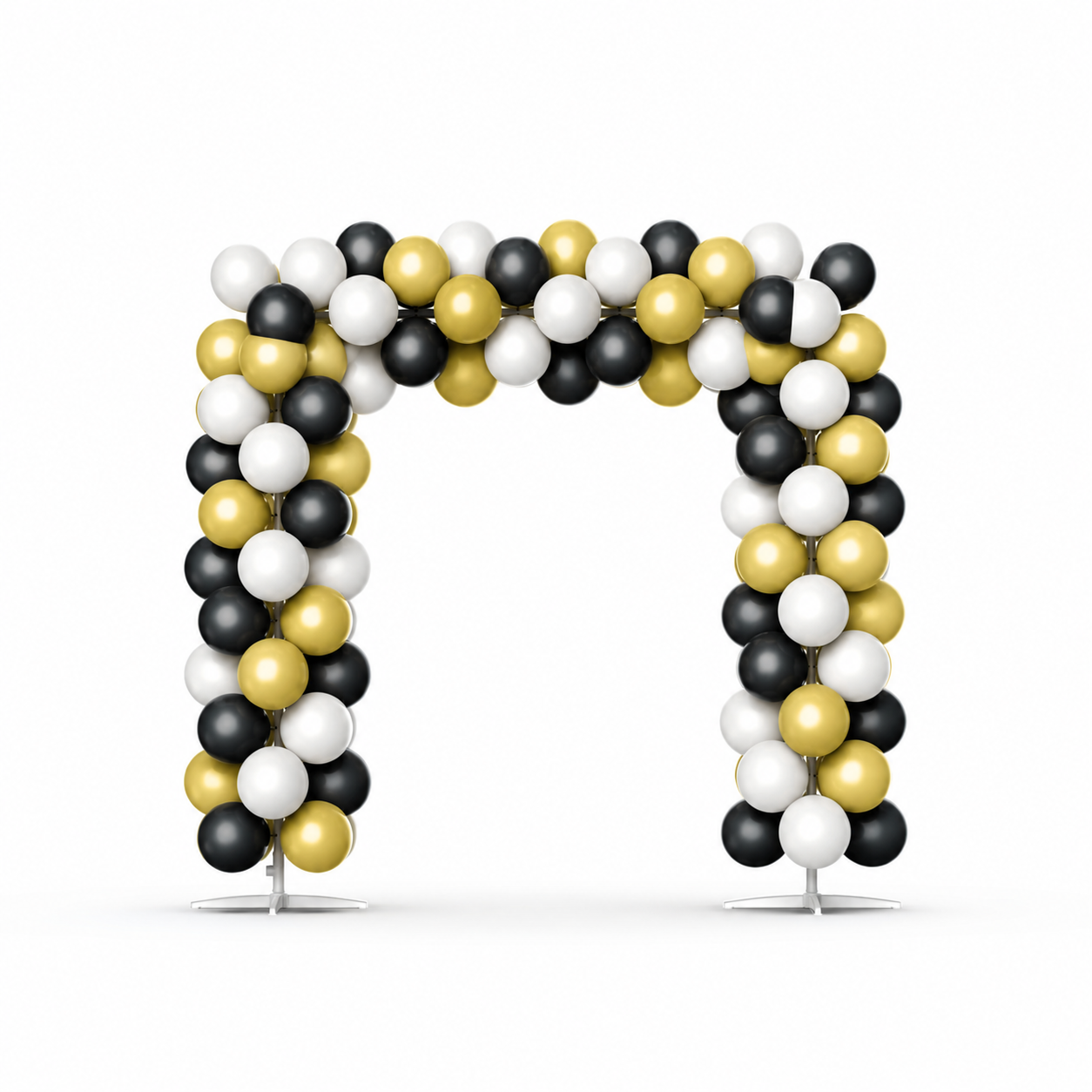 Luxury Black, Gold & White Balloon Arch Kit