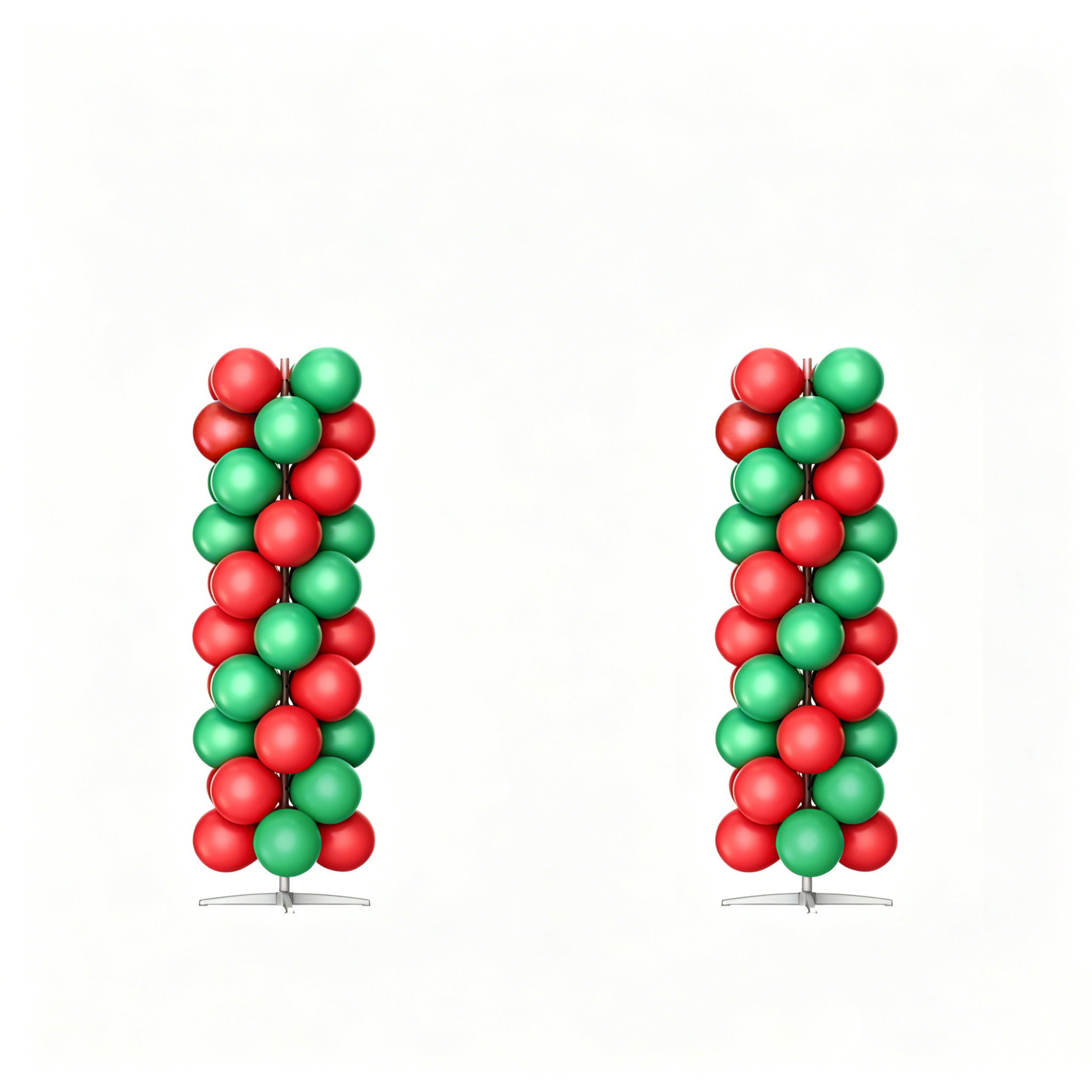 Festive Red & Green Balloon Arch Decoration Set