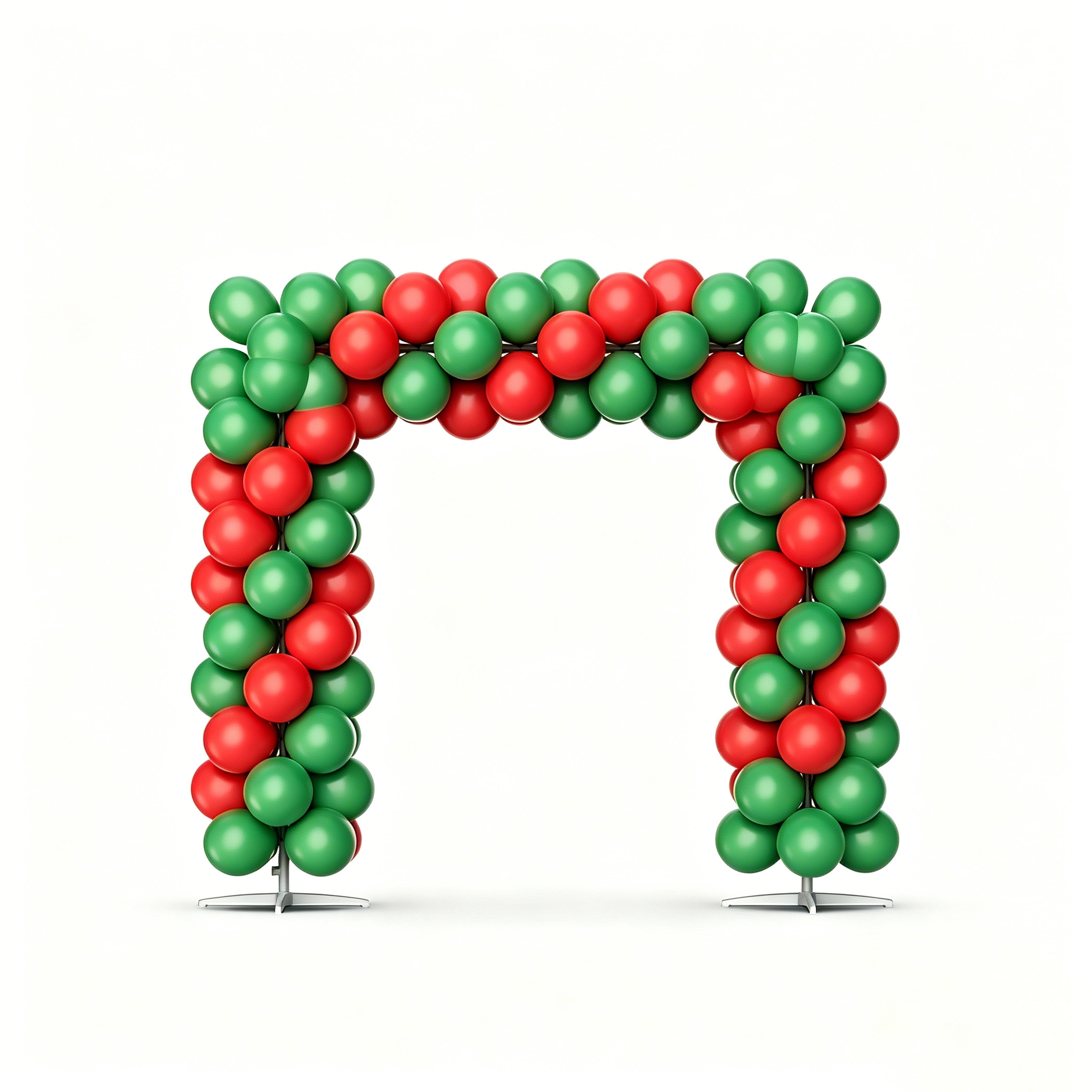 Festive Red & Green Balloon Arch Decoration Set