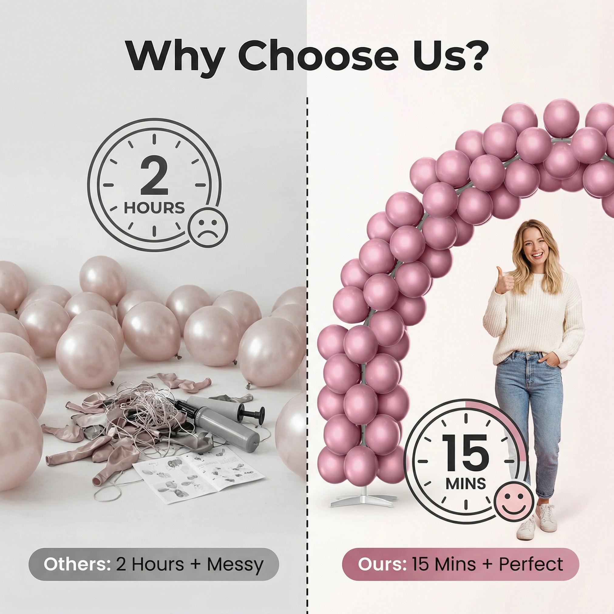 Soft Mist Dusty Pink Balloon Arch Kit