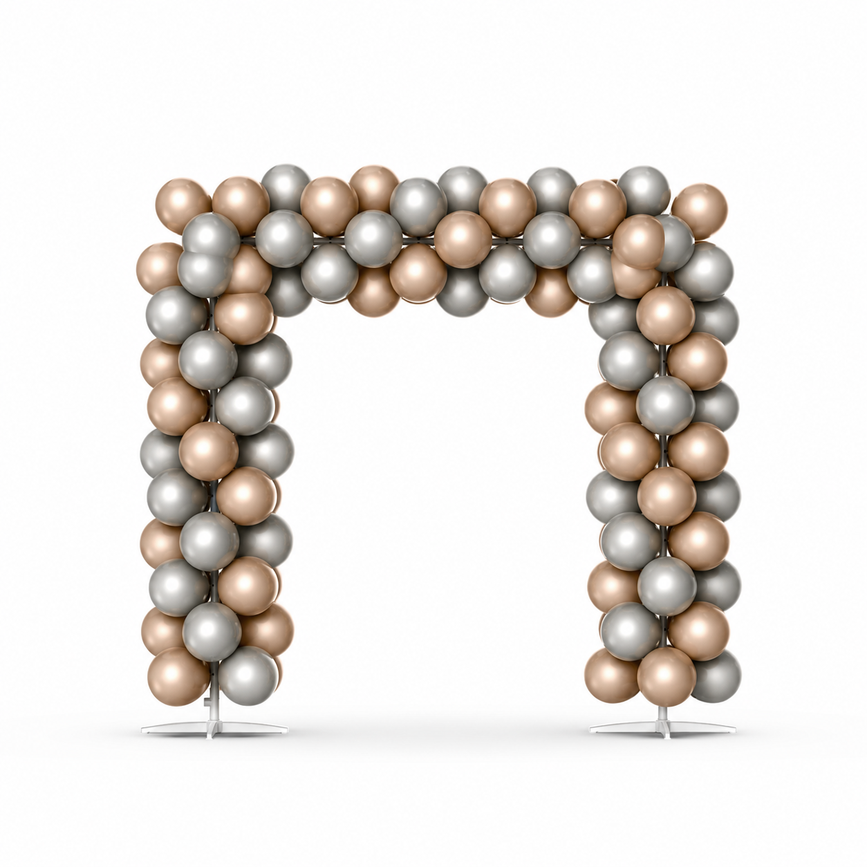Champagne Gold & Silver Metallic Balloon Arch Kit