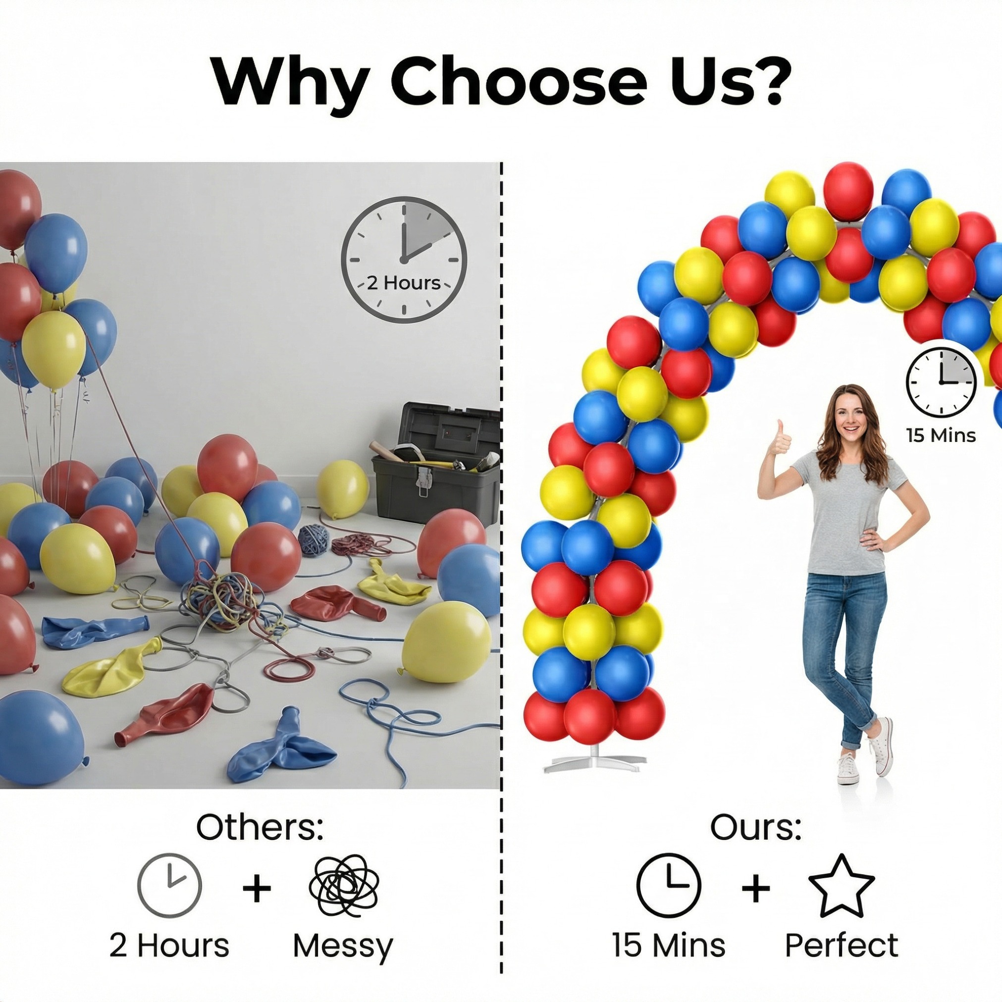 Vibrant Carnival Balloon Arch Stand Kit