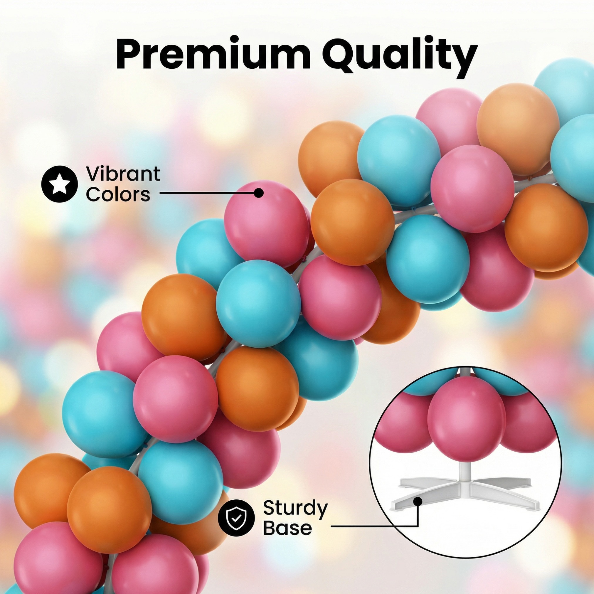 Bohemian Style Contrast Color Balloon Arch Decoration Set