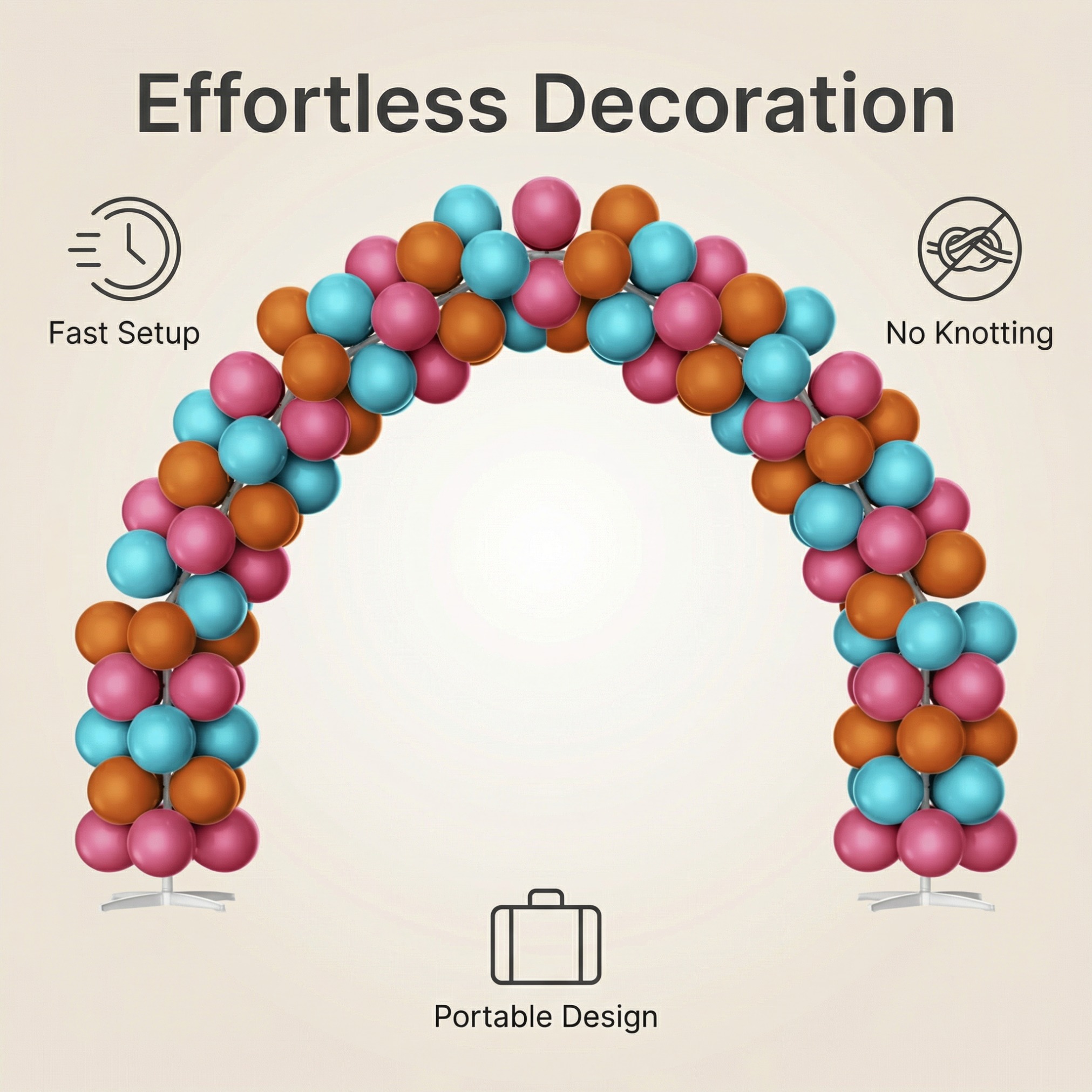 Bohemian Style Contrast Color Balloon Arch Decoration Set