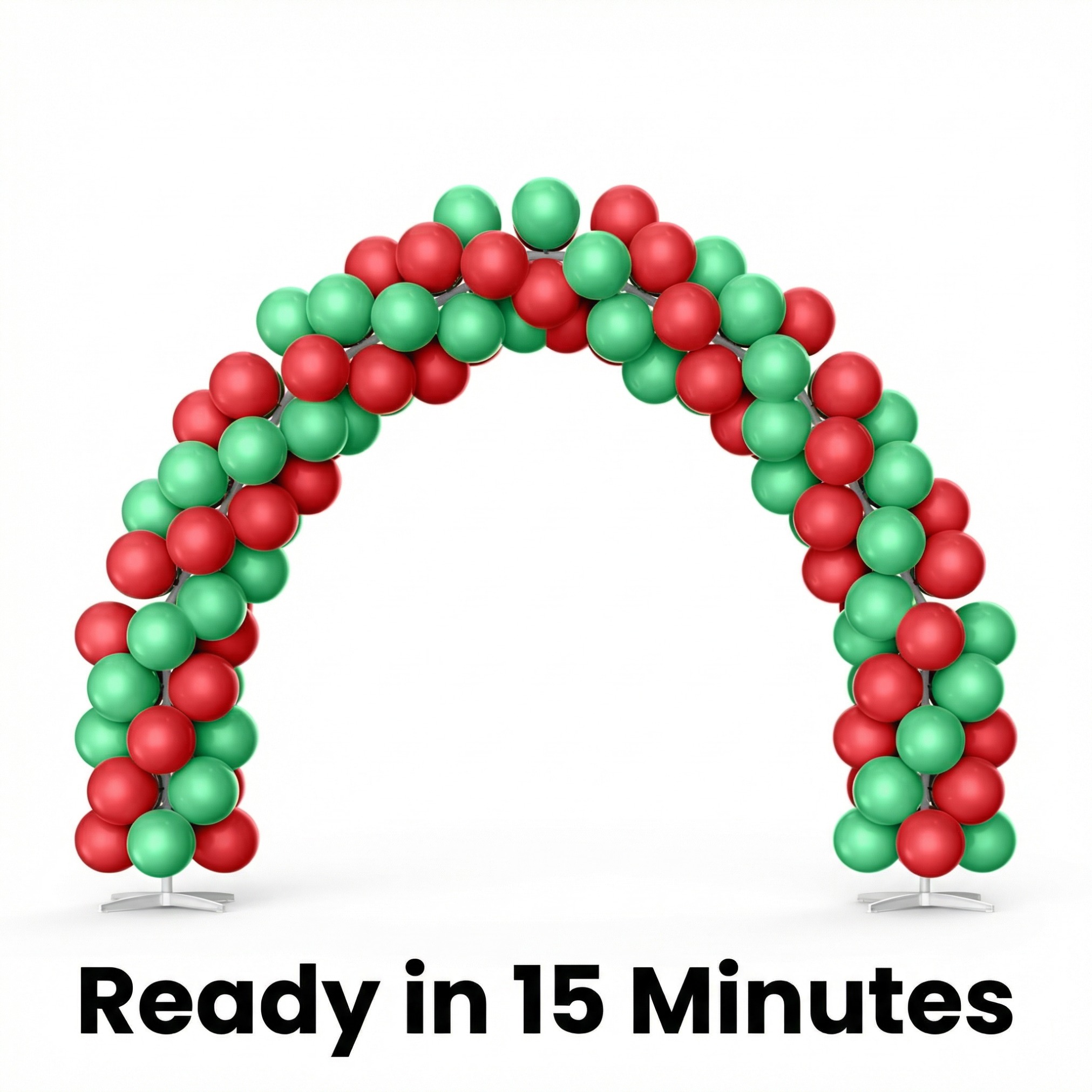 Festive Red & Green Balloon Arch Decoration Set