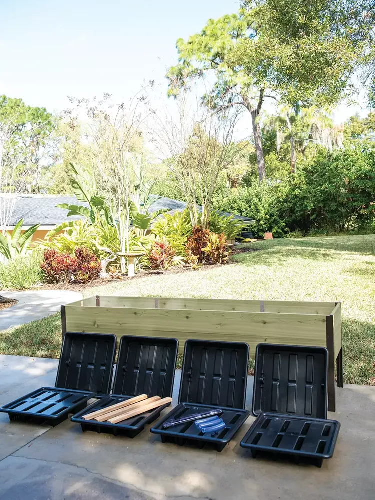 Heavy Duty Standing Garden Planters for Outdoor，Perfect for Patio Deck & Backyard