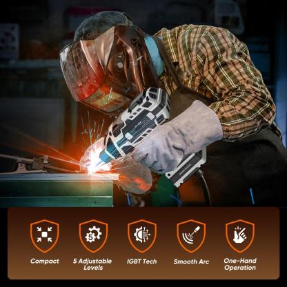 Soldadora portátil de 110 V con inversor IGBT y regulación de corriente variable, salida de 20 a 120 amperios, compacta y ligera, ideal para bricolaje y uso profesional. El mejor regalo. Springtok