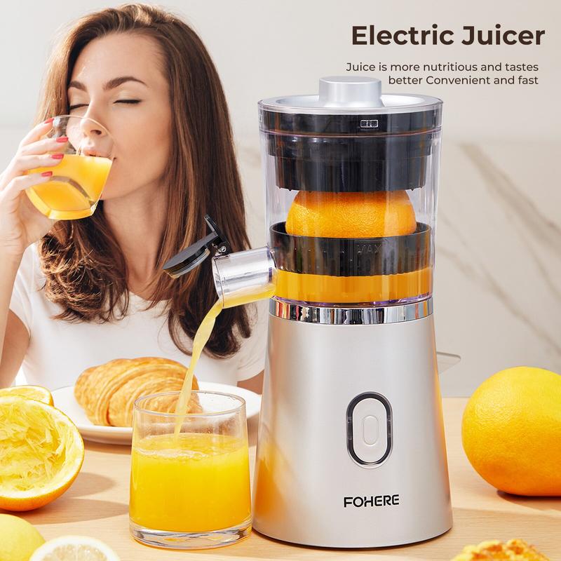 Electric Citrus Juicer Hands Free, Orange Lime Grapefruit Juicer Squeezer, One Touch Operation, Easy to Clean Juice Maker