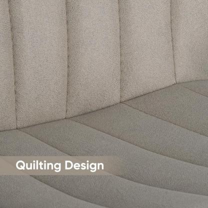 Juego de taburetes de bar modernos de 1/2, sillas giratorias, altura de mostrador con respaldo alto, fácil montaje en 3-5 minutos para bar, cocina y comedor, color beige