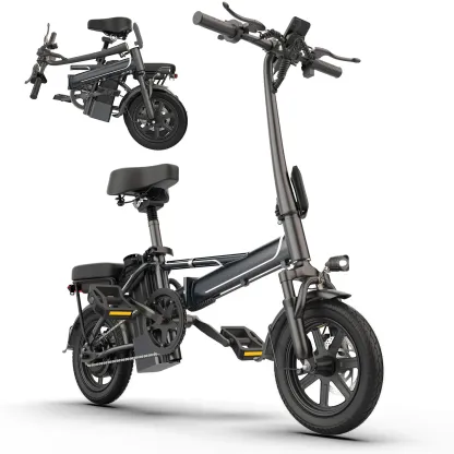 Mini bicicleta eléctrica de 14" | Cuadro de aluminio puro de 500 W (pico de 750 W) | Velocidad máxima de 22 mph | Hasta 40 millas de autonomía. ¡Perfecta para desplazamientos por el campus, ir de compras o paseos de ocio! Olvídate del sudor: ¡asistencia e