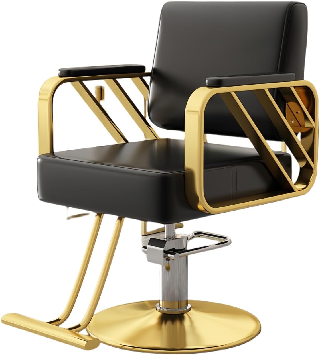 Silla de barbero reclinable para salón de Belleza Sillas de barbero giratorias de 360 Grados Estilista de peluquería Silla de salón de Tatuajes Equipo de Peinado,A,Upgrade