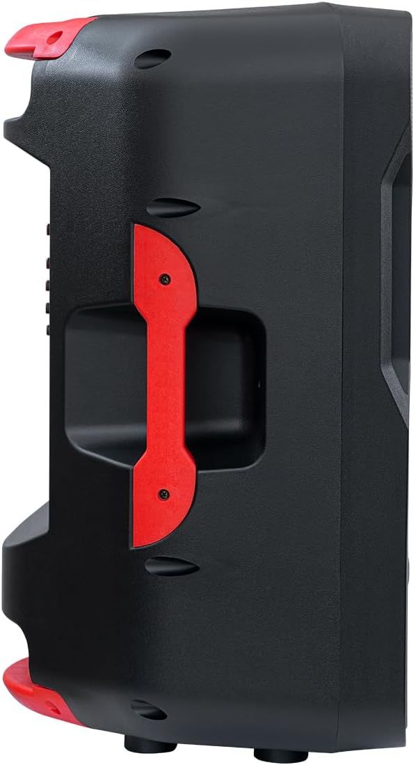 Kaiser Bafle Profesional Recargable, 15” y Potencia de 25,000 W PMPO Color Negro, Bluetooth, micrófono alámbrico y tripié metálico incluídos y Luz LED Multicolor, Tecnología KSR Link LED GEM-9515