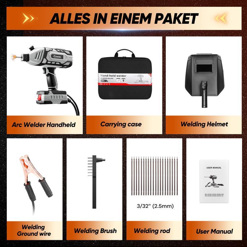 Soldadora portátil de 110 V con inversor IGBT y regulación de corriente variable, salida de 20 a 120 amperios, compacta y ligera, ideal para bricolaje y uso profesional. El mejor regalo. Springtok