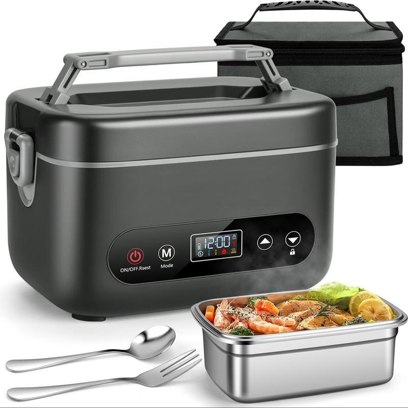 Fiambrera autocalentable, calentador de alimentos portátil recargable, fiambrera inalámbrica, fácil y práctica para preparar comidas, ideal para la oficina, viajes, coche, picnic y uso al aire libre.