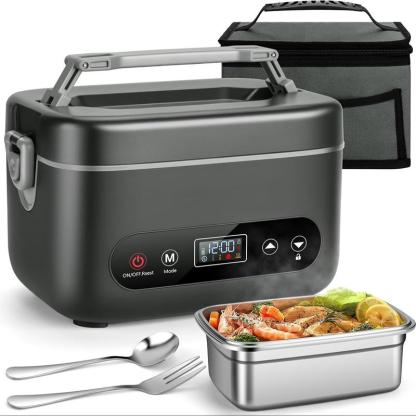 Fiambrera autocalentable, calentador de alimentos portátil recargable, fiambrera inalámbrica, fácil y práctica para preparar comidas, ideal para la oficina, viajes, coche, picnic y uso al aire libre.