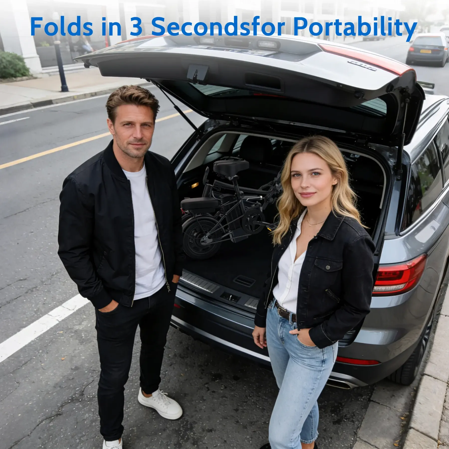 Mini bicicleta eléctrica de 14" | Cuadro de aluminio puro de 500 W (pico de 750 W) | Velocidad máxima de 22 mph | Hasta 40 millas de autonomía. ¡Perfecta para desplazamientos por el campus, ir de compras o paseos de ocio! Olvídate del sudor: ¡asistencia e