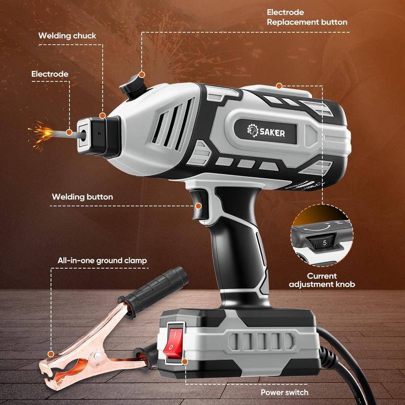 Soldadora portátil de 110 V con inversor IGBT y regulación de corriente variable, salida de 20 a 120 amperios, compacta y ligera, ideal para bricolaje y uso profesional. El mejor regalo. Springtok