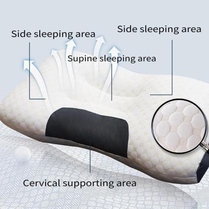 Almohada de masaje de cuello para parejas: soporte ortopédico ergonómico ajustable, núcleo de almohada suave de alta calidad, funda de almohada de punto desmontable, alivia el dolor de cuello, ayuda a dormir. Altura ergonómica para un soporte cervical ópt