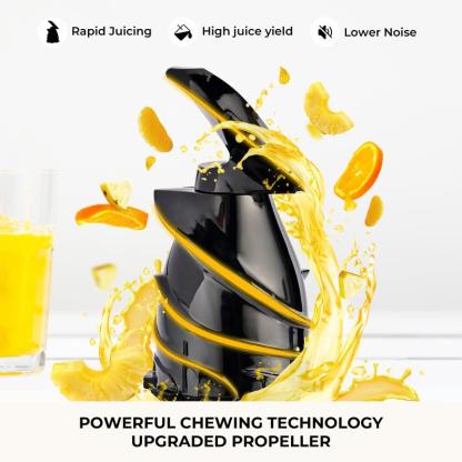 Exprimidor de prensado en frío, boca de alimentación grande de 5,3 pulgadas, conducto masticador lento, para verduras y frutas enteras, alto rendimiento, fácil de limpiar, acero Springtok