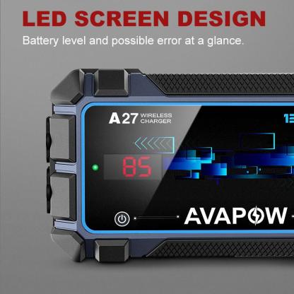 Arrancador de batería para coche de 2500 A de pico, arrancador portátil para motores de gasolina y diésel de hasta 8 litros con función de refuerzo, diseño de carga inalámbrica, batería de litio de 12 V, regalo para el Día del Padre, ofertas especiales.