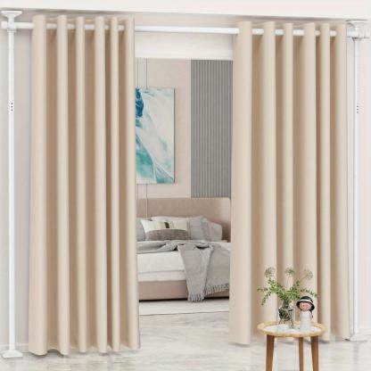 Barra divisoria ajustable para dormitorio - Barra divisoria de alta resistencia para cortinas de 1,2 a 3 m de alto y 71 a 180 cm de ancho - Separador independiente sin taladros, soporte de cortina con tensión independiente (cortinas no incluidas)