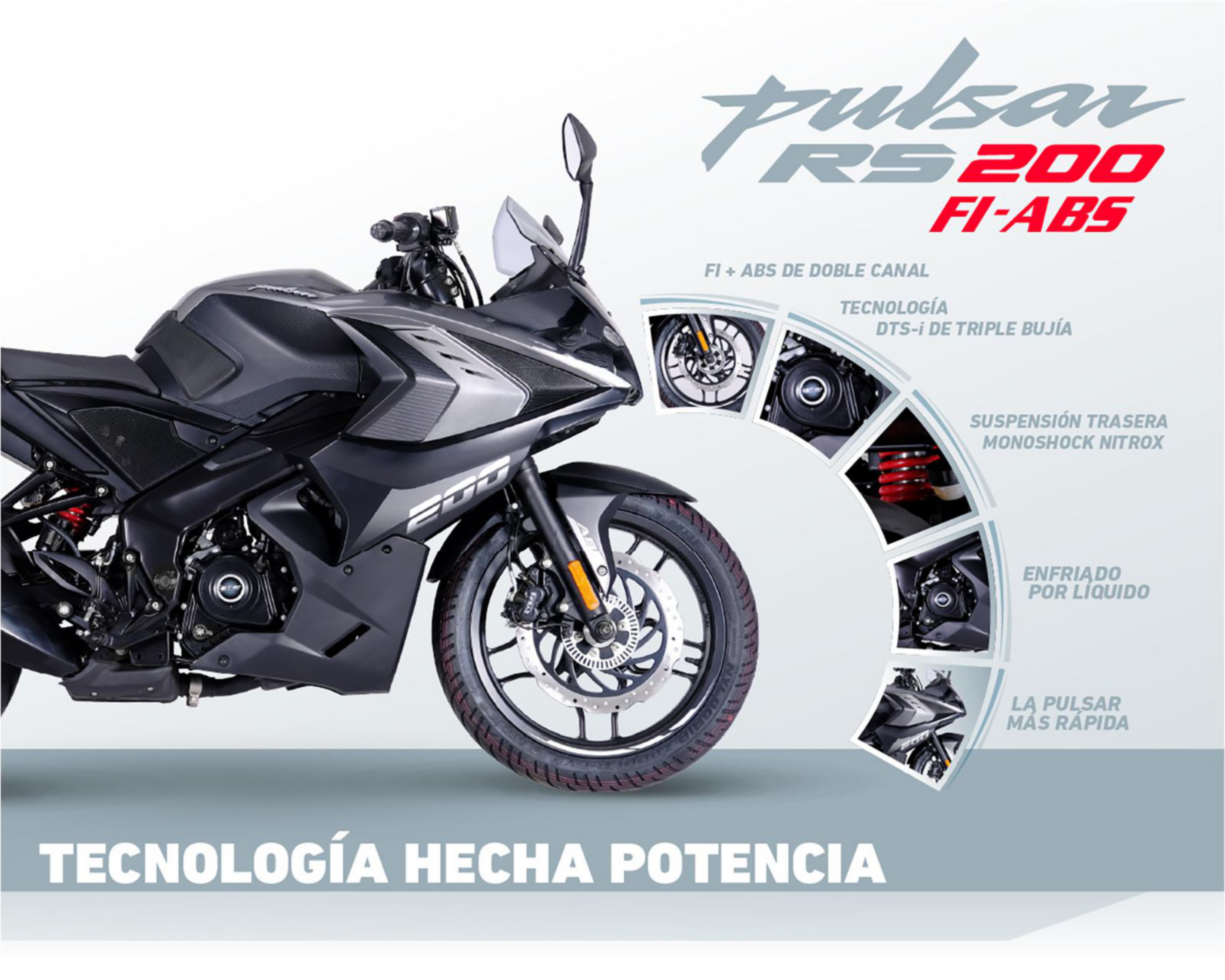 Motocicleta Bajaj Pulsar RS 200 cc 2026