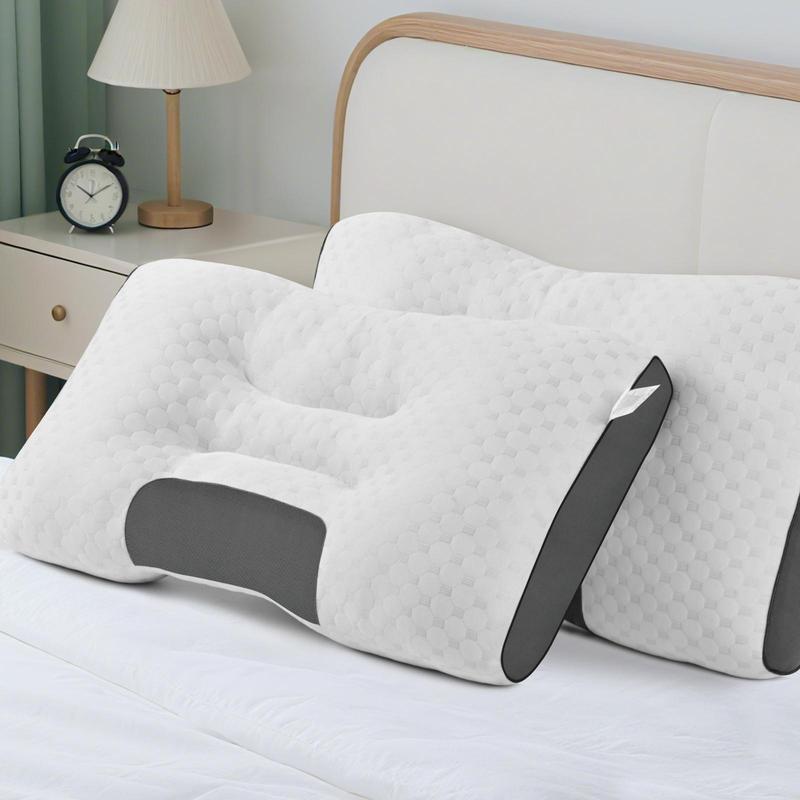 Almohada de masaje de cuello para parejas: soporte ortopédico ergonómico ajustable, núcleo de almohada suave de alta calidad, funda de almohada de punto desmontable, alivia el dolor de cuello, ayuda a dormir. Altura ergonómica para un soporte cervical ópt