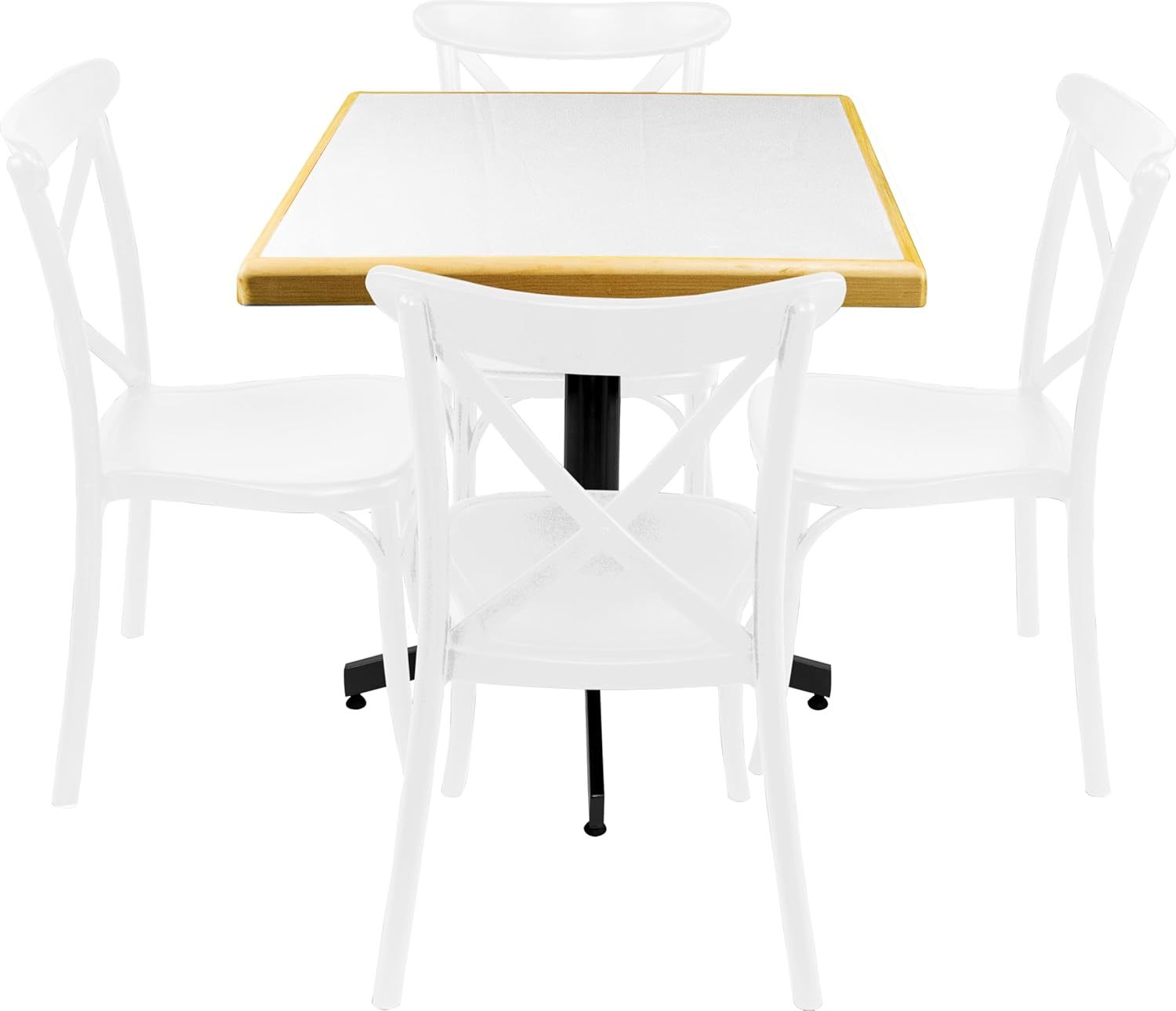 ITLUAM MUEBLES Comedor con 4 sillas y Mesa de formaica emboquillada Resistente al Uso Diario, fácil Limpieza, Ideal para restaurantes, cocinas y cafeterías – Comedor Eqqus Emboquillado