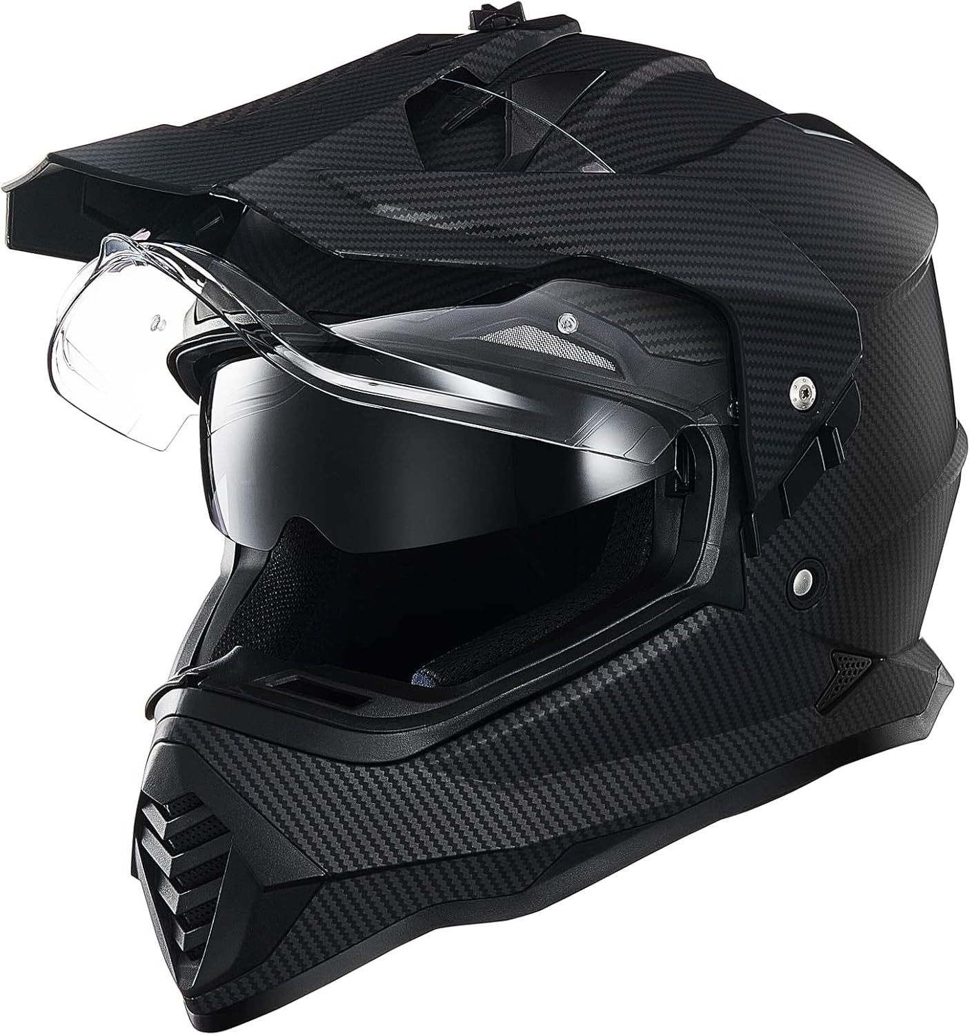 ILM - Casco de motocicleta de aventura doble deportivo compatible con Pinlock, visera para motos de nieve, ATV y todoterreno, modelo WS902