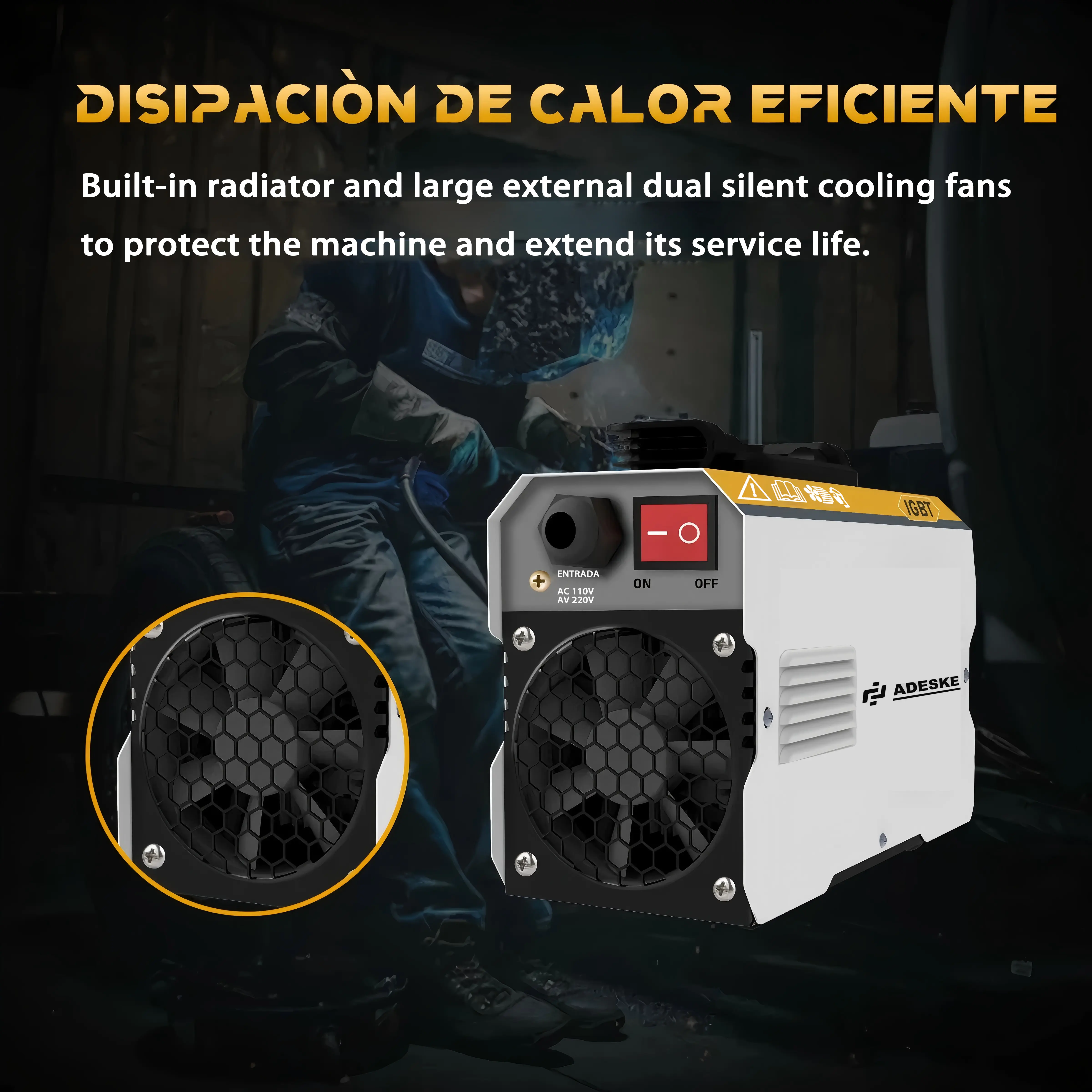 Soldadora portátil MMA-155: voltaje dual 110 V/220 V, salida de 120 A, pantalla digital, protección contra sobrecargas, kit completo de soldadura para el hogar, la reparación de automóviles y la construcción.