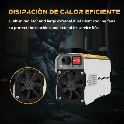 Soldadora portátil MMA-155: voltaje dual 110 V/220 V, salida de 120 A, pantalla digital, protección contra sobrecargas, kit completo de soldadura para el hogar, la reparación de automóviles y la construcción.