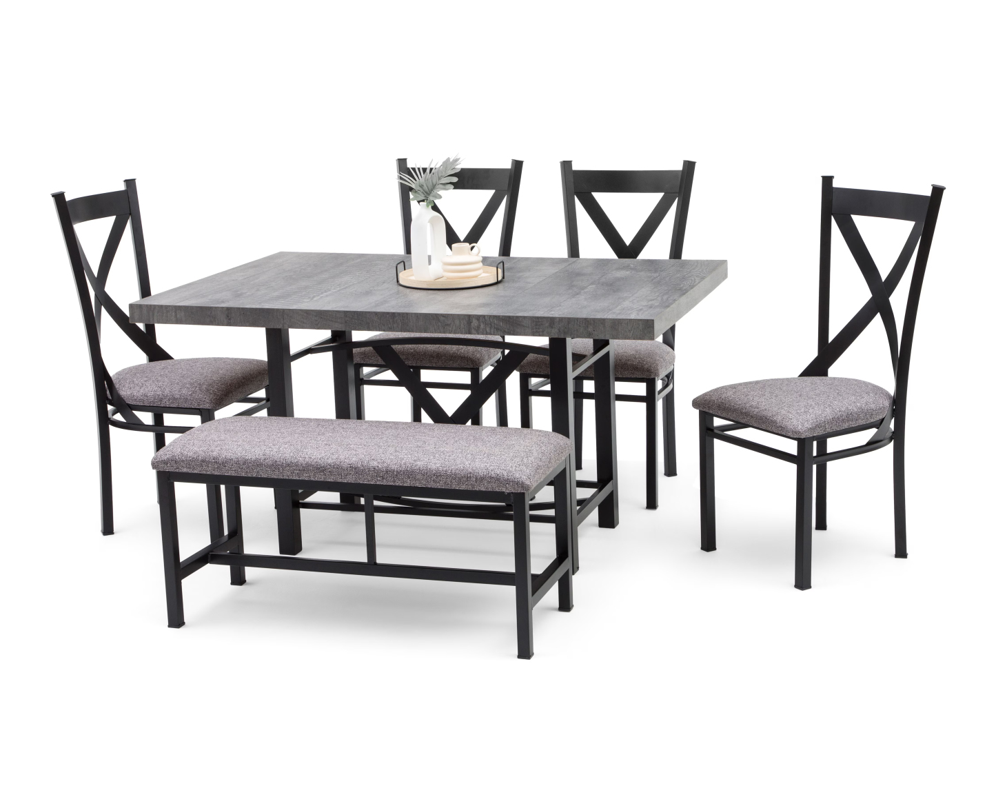 Comedor Bangladesh con 4 Sillas y 1 Banca